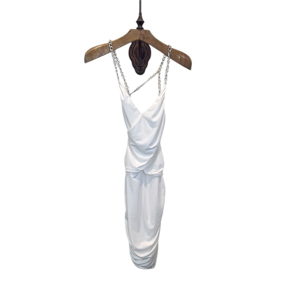 Forever 21 White Dress with Chain Straps